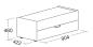 Preview: Nachttisch NET mit 2 Schubladen B 904 mm
