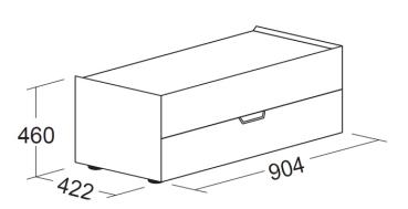 Nachttisch NET mit 2 Schubladen B 904 mm