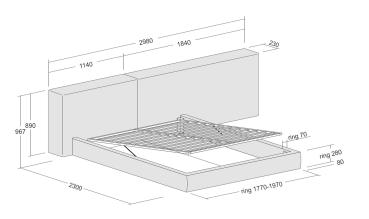 Polsterbett PURO MAXI