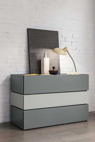 Kommode MAVERIK mit 3 Schubladen bicolor